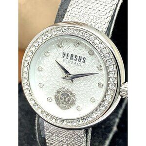 Versus by Versace Women's Watch VSPZJ0421 Silver Dial Mesh Steel Band 28mm